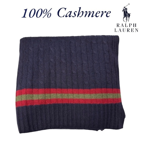 Ralph Lauren (NWT) Cricket Cable Knit, 100% Cashmere Throw - Picture 1 of 10